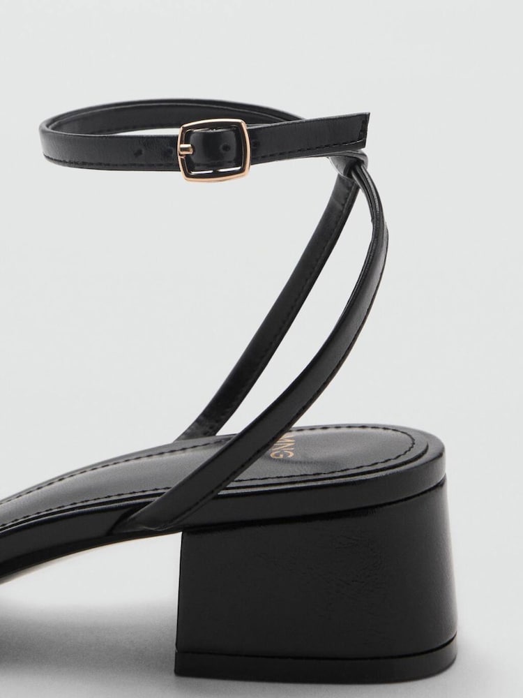 Mango Black Strappy Heeled Sandals - Image 3 of 3