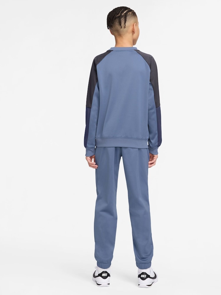 Nike World Indigo Blue Dri-FIT Poly Crew Tracksuit - Image 2 of 4