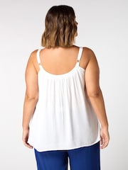 Live Unlimited White Curve Crinkle Gathered Cami Vest - Image 5 of 5