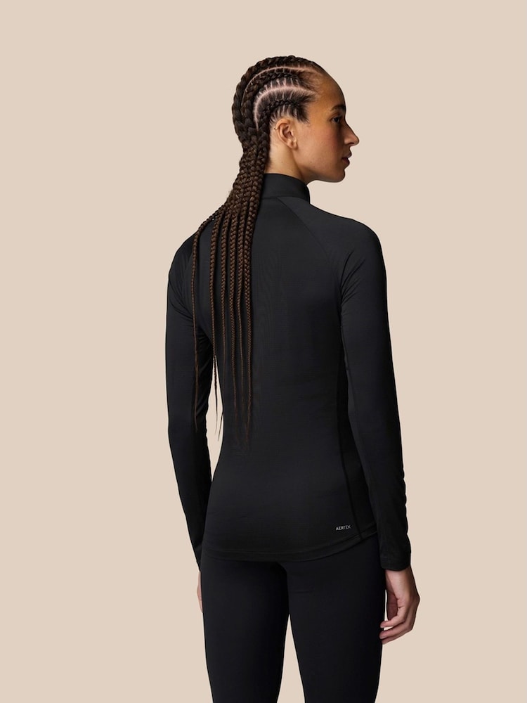 Castore Black 1/2 Zip Long Sleeve Tshirt - Image 2 of 4