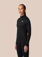 Castore Black 1/2 Zip Long Sleeve Tshirt - Image 3 of 4