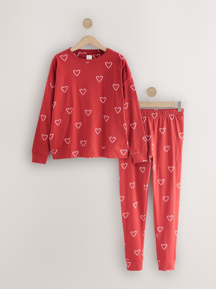 Red Sweet Long Sleeve Pyjamas - Image 1 of 5