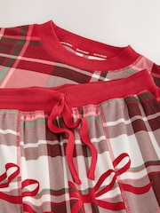 Red Check Bow Cosy Long Sleeve Pyjamas - Image 10 of 11