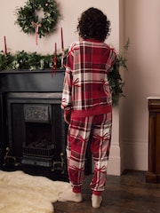 Red Check Bow Cosy Long Sleeve Pyjamas - Image 4 of 11