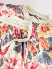 Orange Floral Cosy Long Sleeve Pyjamas - Image 10 of 11