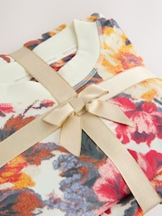 Orange Floral Cosy Long Sleeve Pyjamas - Image 11 of 11