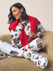 Cream Christmas Pudding Long Sleeve Pyjamas - Image 4 of 9