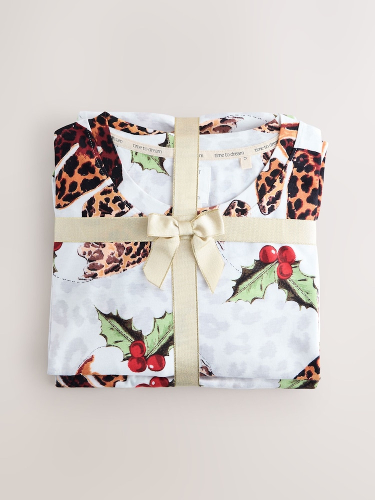 Cream Christmas Pudding Long Sleeve Pyjamas - Image 9 of 9 Cream Christmas Pudding Long Sleeve Pyjamas - Image 9 of 9