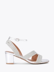 KG Kurt Geiger Silver Astrid Gem Sandals - Image 1 of 4