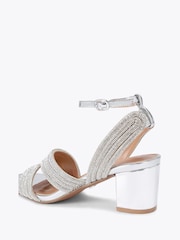 KG Kurt Geiger Silver Astrid Gem Sandals - Image 2 of 4
