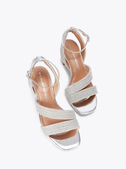 KG Kurt Geiger Silver Astrid Gem Sandals - Image 4 of 4