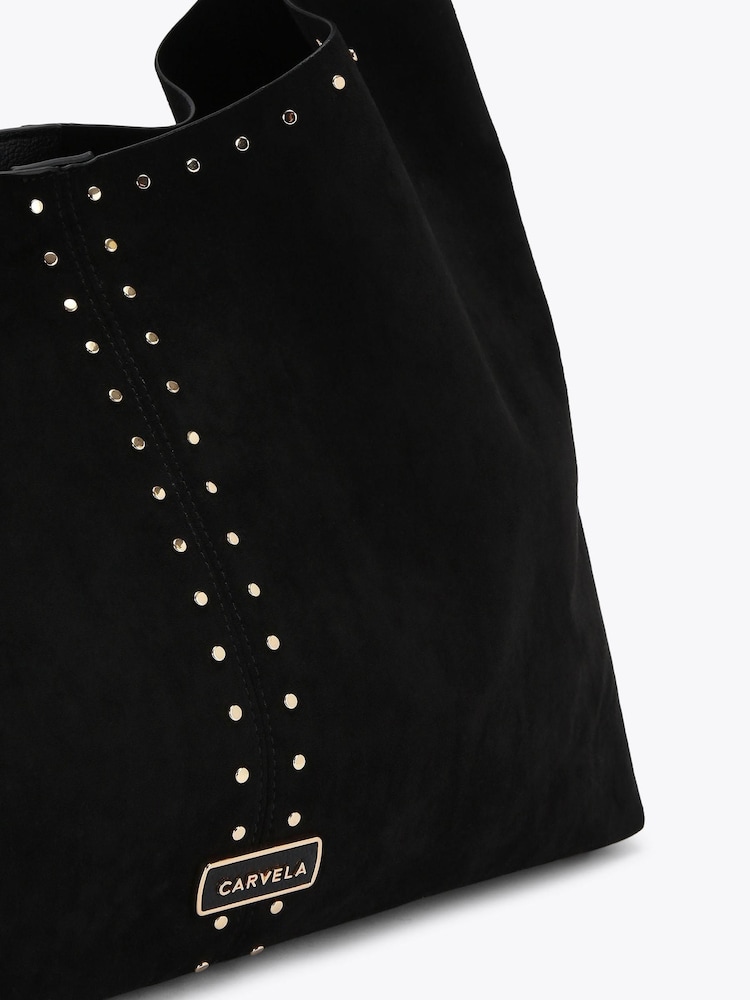 Negro - Carvela Cinzia Studded Shoulder Bag - Imagen 4 de 4