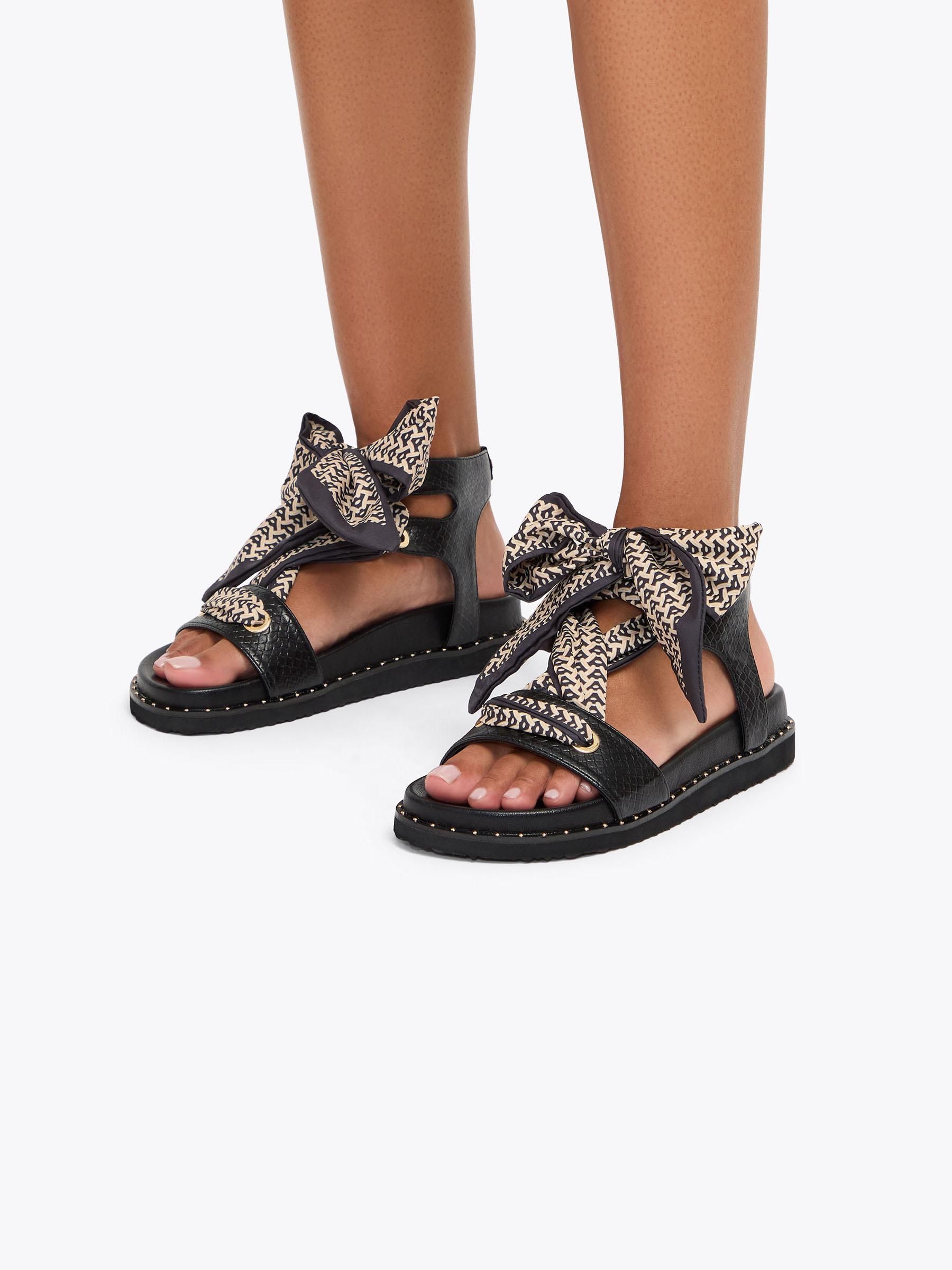 Buy Carvela Black Sorrento Scarf Sandals from Next USA