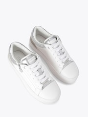 Carvela Statement Zip White Trainers - Image 2 of 4