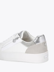 Carvela Statement Zip White Trainers - Image 4 of 4
