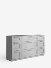 Grey Flynn Paint Effect 9 Drawer Chest of Drawers - Image 3 of 4