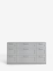 Grey Flynn Paint Effect 9 Drawer Chest of Drawers - Image 6 of 9