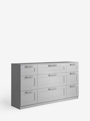 Grey Flynn Paint Effect 9 Drawer Chest of Drawers - Image 8 of 9