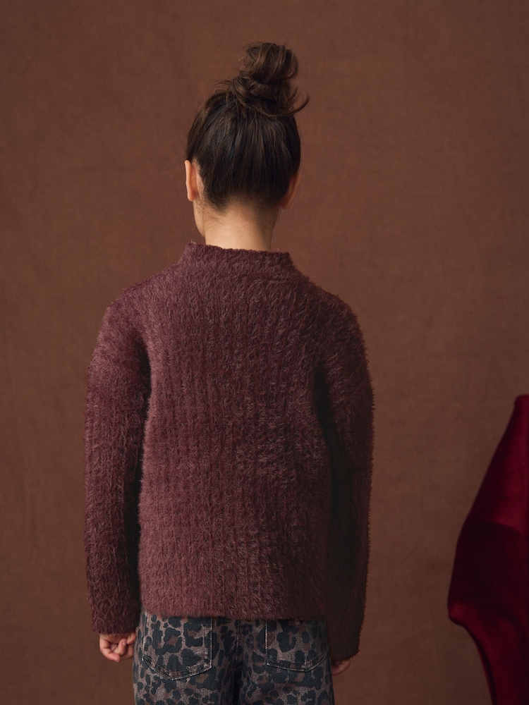 Chocolate Brown Fluffy Jumper (3-16yrs) - Image 2 of 7