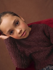 Chocolate Brown Fluffy Jumper (3-16yrs) - Image 3 of 7
