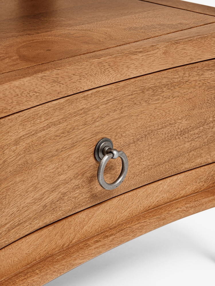 Mid Natural Sadie Solid Mango Wood 2 Drawer Bedside Table - Image 11 of 11 Mid Natural Sadie Solid Mango Wood 2 Drawer Bedside Table - Image 11 of 11