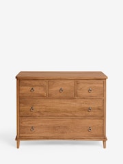 Mid Natural Sadie Solid Mango Wood 5 Drawer Chest - Image 10 of 11