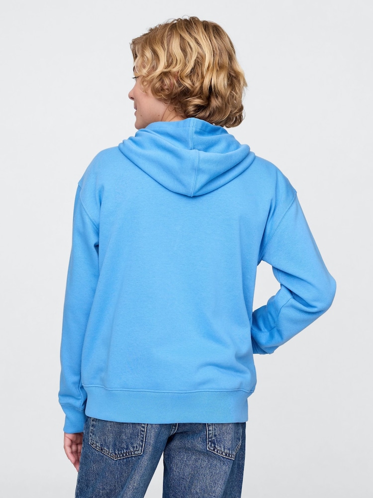 Gap Blue Relaxed Logo Zip Hoodie (4-13yrs) - Image 2 of 5 Gap Blue Relaxed Logo Zip Hoodie (4-13yrs) - Image 2 of 5