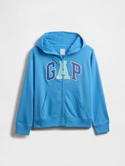 Gap Blue Relaxed Logo Zip Hoodie (4-13yrs) - Image 5 of 5