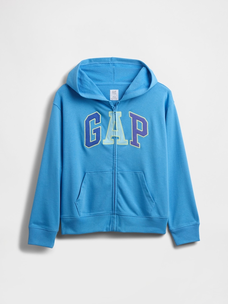 Gap Blue Relaxed Logo Zip Hoodie (4-13yrs) - Image 5 of 5