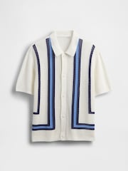 Gap White Relaxed Crochet Shirt (4-13yrs) - Image 4 of 5