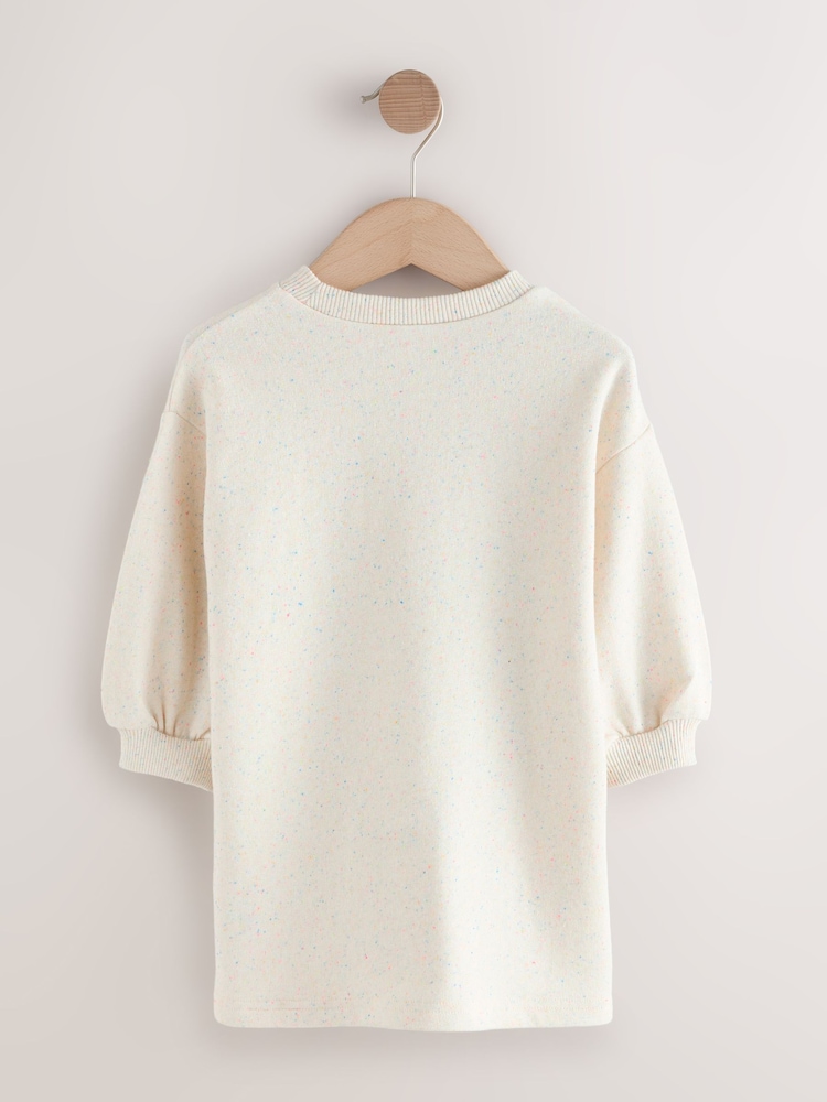 Cream Relaxed Sweat Dress (3mths-7yrs) - Image 2 of 5