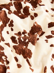 طباعة شكل جلد بقرة - بيجاما بكم قصير - صورة 7 من 8