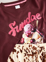 طباعة شكل جلد بقرة - بيجاما بكم قصير - صورة 8 من 8