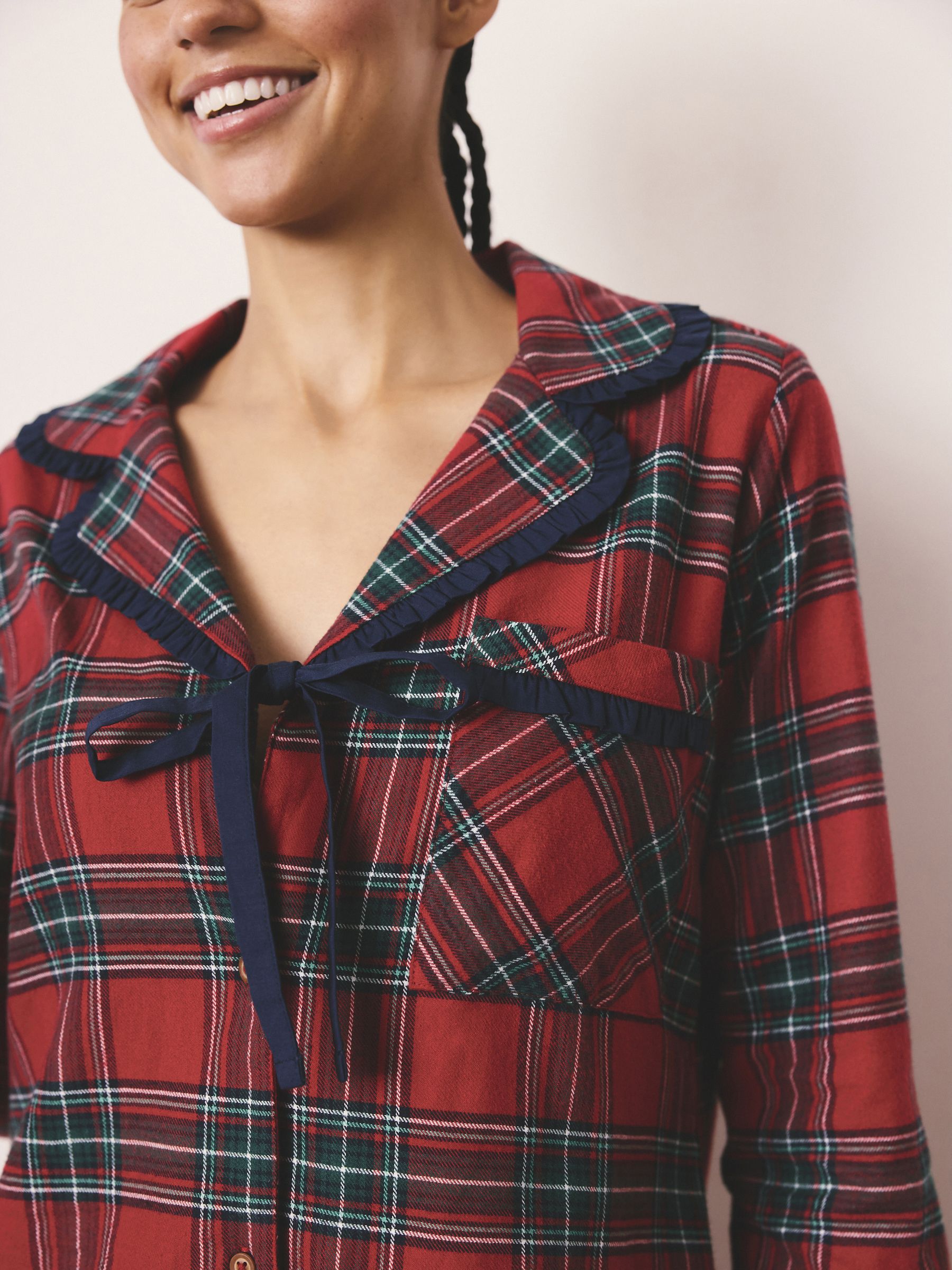 Pyjama De Noël Pour Femme – Combinaison à Col En V Et Boutons – Imprimé Festif, Confortable Et Sexy – Parfait Pour Les Fêtes - 5