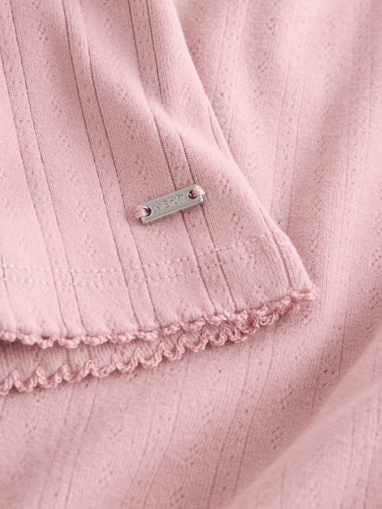 Rosa - Pijama de manga comprida Cosy Pointelle - Imagem 2 de 3 Rosa - Pijama de manga comprida Cosy Pointelle - Imagem 2 de 3