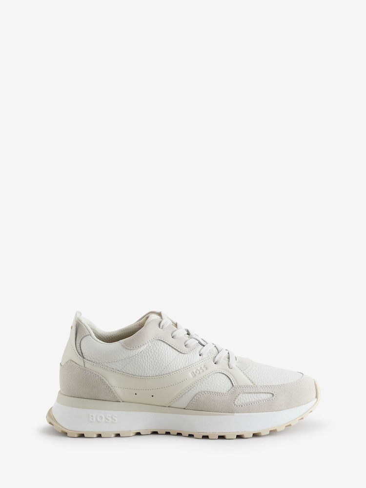 BOSS White Jonah Trainers - Image 1 of 1