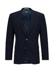 BOSS Blue Chrome Regular Fit Jasper Suit Jacket - Image 1 of 1