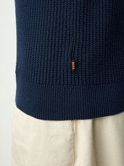 Azul - BOSS Akoppo Knitted Polo Shirt - Imagem 5 de 5