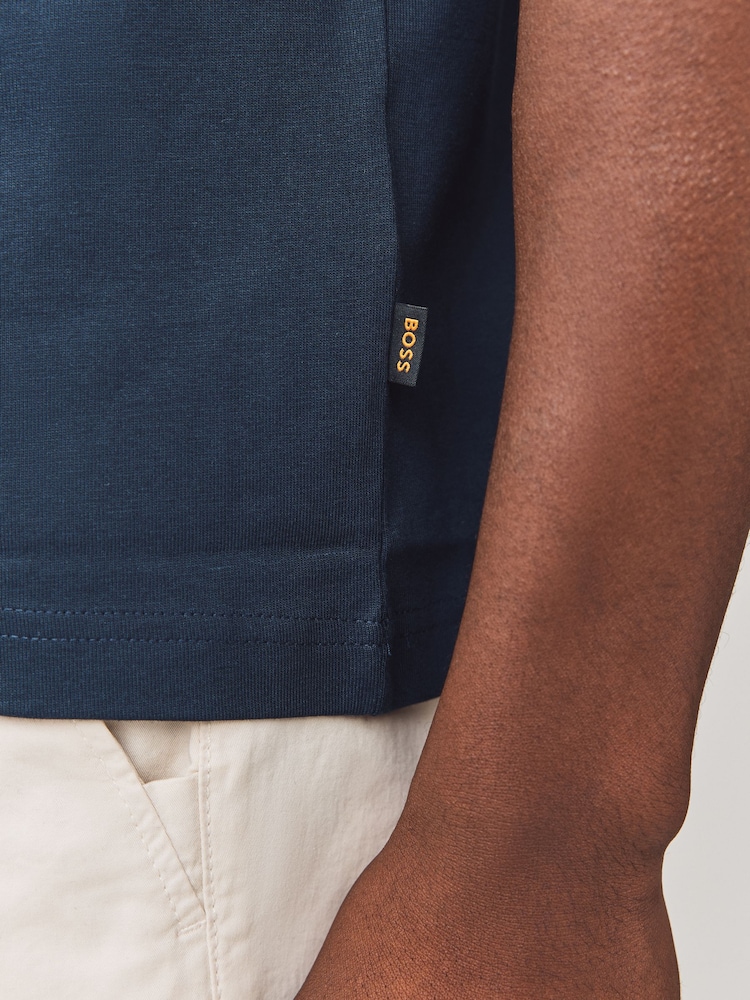 BOSS Blue Regular Fit Graphic Print T-Shirt - Image 6 of 6