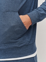 BOSS Blue Light Logo Zip Through Hoooded Jacket - Image 5 of 5