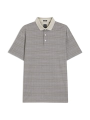 BOSS White Parris Contrast Collar Polo Shirt - Image 1 of 1