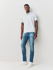 BOSS Grey Contrast Collar Polo Shirt - Image 2 of 4