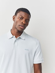 BOSS Grey Contrast Collar Polo Shirt - Image 4 of 4