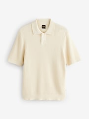 BOSS Yellow Akoppo Knitted Polo Shirt - Image 1 of 1