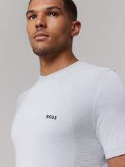 BOSS Grey Regular Fit Momentum Logo Jumper - Image 4 of 5
