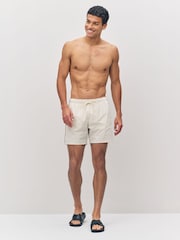 BOSS White Iconic Side Stripe Swim Shorts - Image 2 of 7