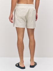 BOSS White Iconic Side Stripe Swim Shorts - Image 3 of 7