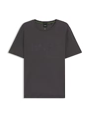 BOSS Grey Regular Fit Logo T-Shirt - Image 1 of 1