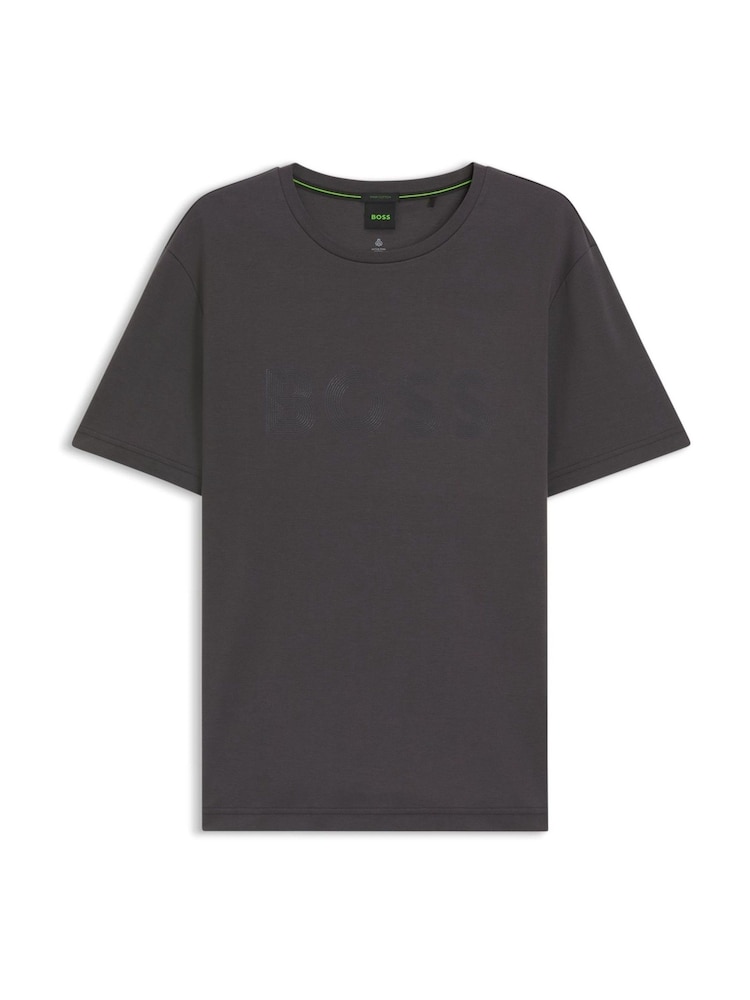 BOSS Grey Regular Fit Logo T-Shirt - Image 1 of 1
