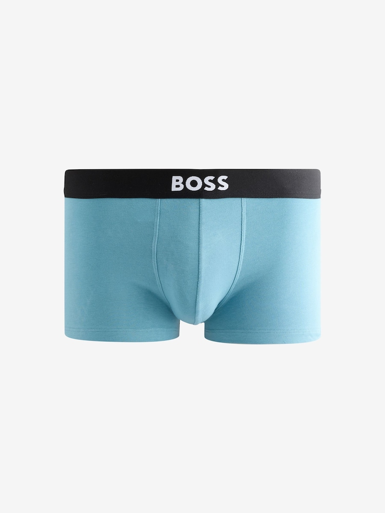 BOSS Dark Black One Logo Boxers Trunks 3 Pack - Image 2 of 4